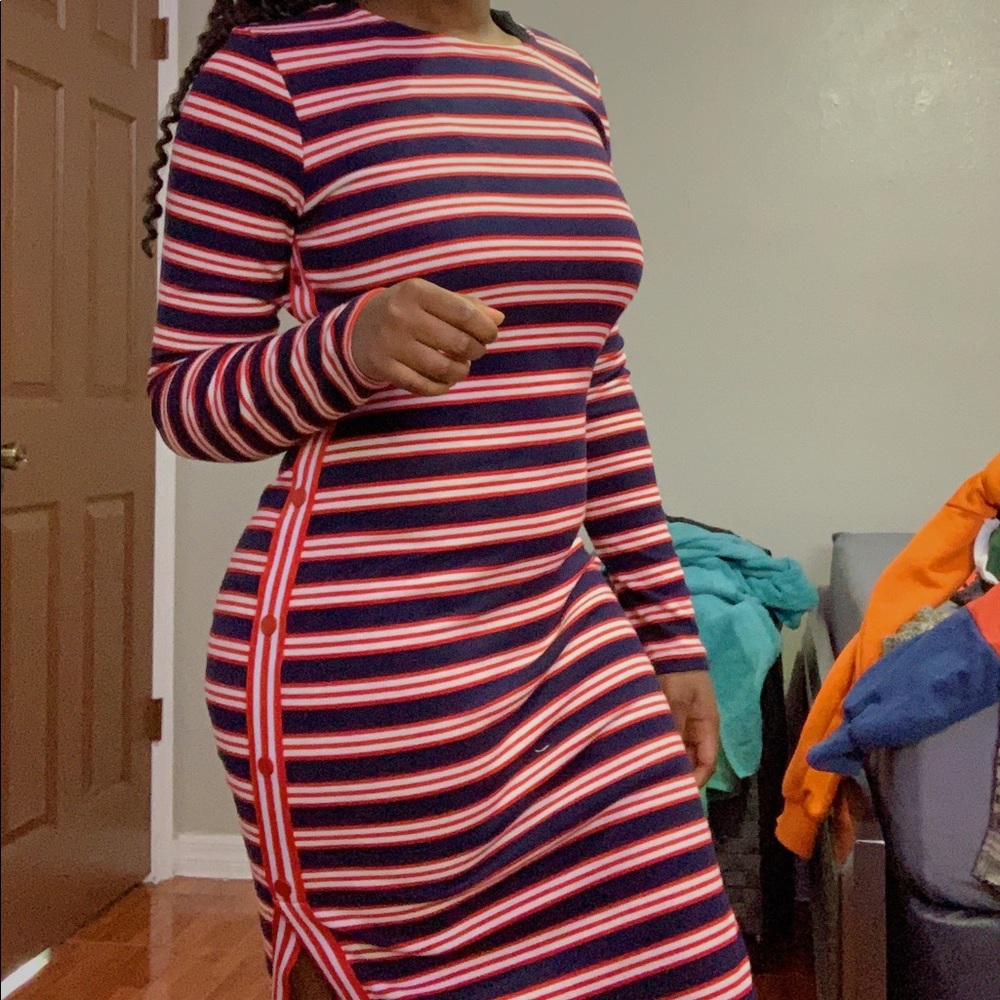 Long striped dress